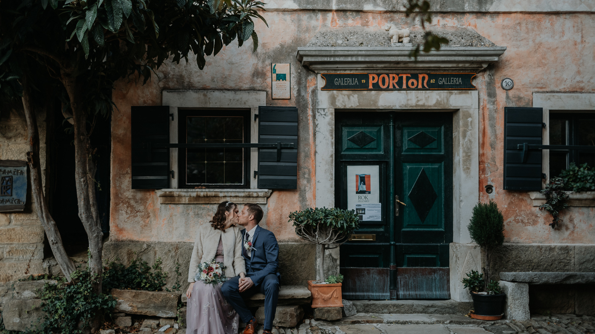 wedding in Grožnjan, Istria.